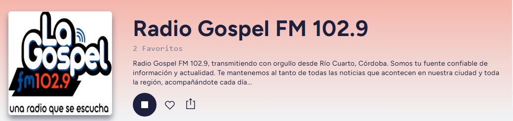 ESCUCHÁ LA GOSPEL POR tunein.com